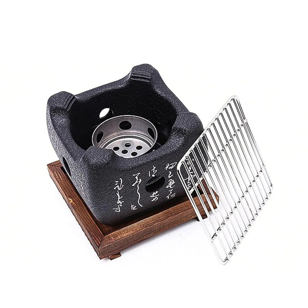 Barbecue Grill Stove BBQ Grill Portable Charcoal Smoker Grill for Outdoor Family Cooking Camping Hiking Picnic, photo 4 of 9