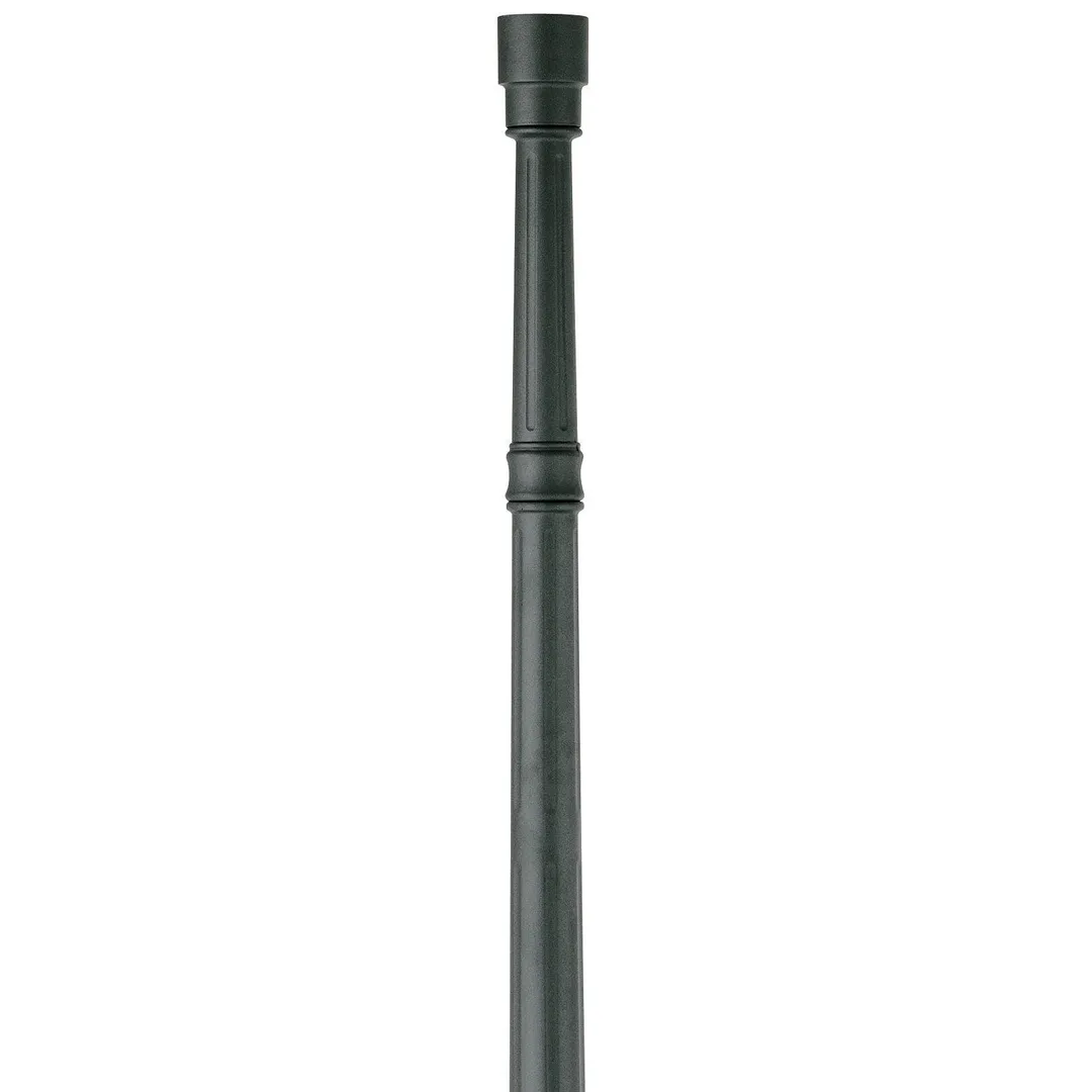 John Timberland Outdoor Post and Cap Base Black Iron Pole 76 3/4" for Exterior House Porch Yard, photo 3 of 5
