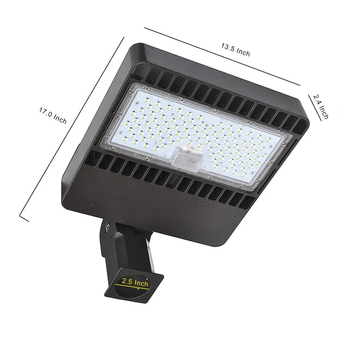 KAWELL LED Parking Lot Lights 80W-9600lm Outdoor LED Flood Lights 5000K LED Shoebox Lights - Slip Fit Mount Commercial Street Area Light for Stadium, Parking Lot, Roadways, photo 5 of 7