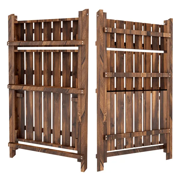 3 Tier Folding Wooden Flower Stand Plant Display Stand Nature Plant Shelf for Living Room Balcony Patio Yard Indoors & Outdoors, photo 9 of 13