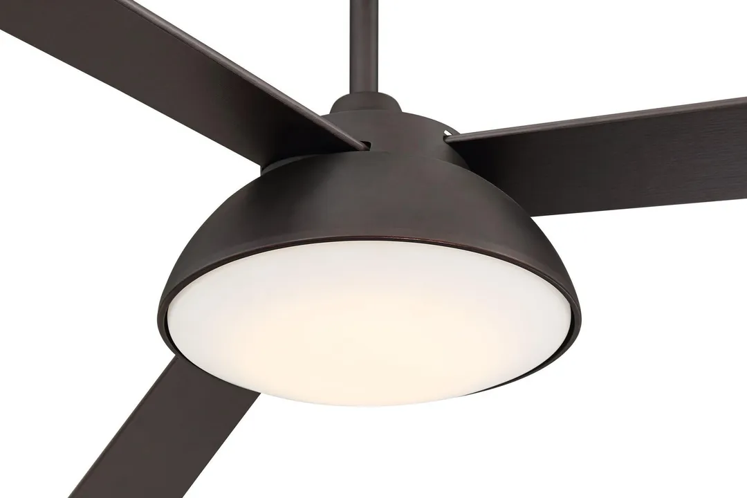 Casa Vieja 60" Casa Vieja Modern Outdoor Ceiling Fan with Light LED Dimmable Remote Rubbed Bronze Reversible Blades Damp Rated Patio Porch, photo 3 of 5