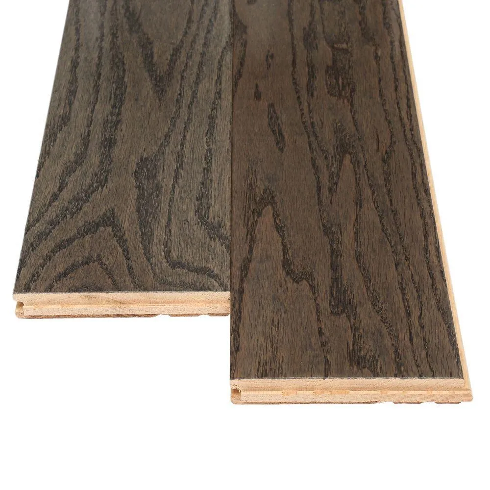 Bruce American Originals Coastal Gray Oak 3/4 in. T x 5 in. W x Varying L Solid Hardwood Flooring (23.5 sq. ft./case), photo 9 of 12