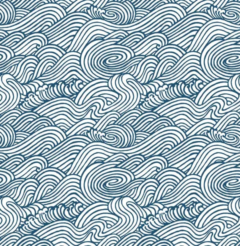 Navy Saybrook Peel & Stick Wallpaper