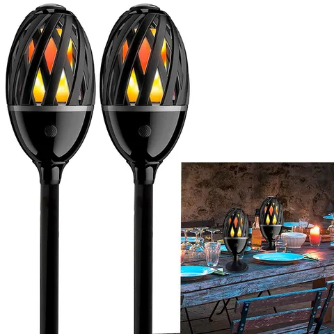 (2 Pack) LED Tiki Torches Flickering Flame Indoor Or Outdoor Lights