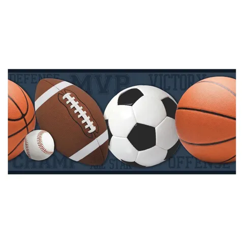 Sports Balls Peel and Stick Border