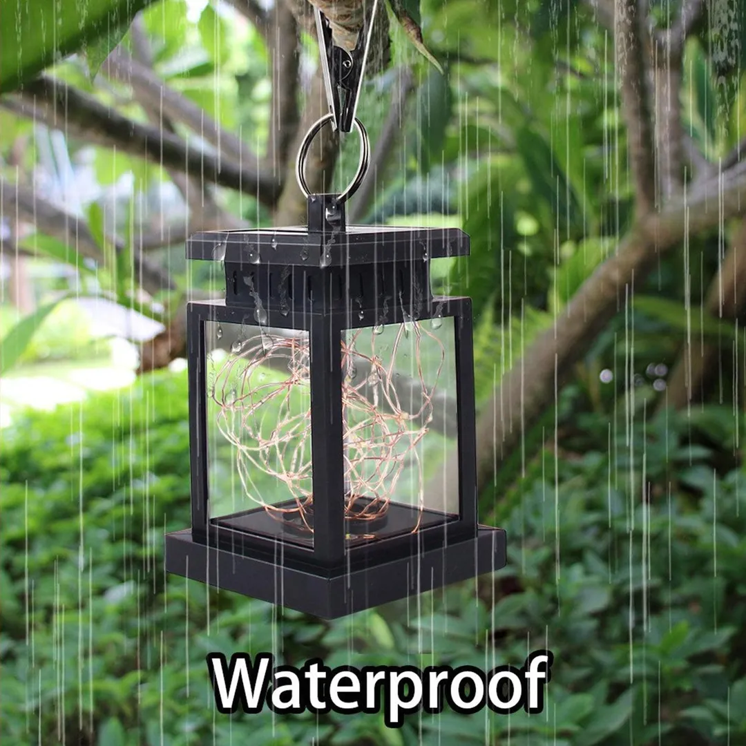 EEEKit Hanging Solar LED Light, Waterproof Solar Copper Wire Lantern, Table Lights, Outdoor Landscaping Lighting, Solar Powered Courtyard Hanging Lamp Decoration for Home, Patio, Garden, Lawn, Party, photo 4 of 9