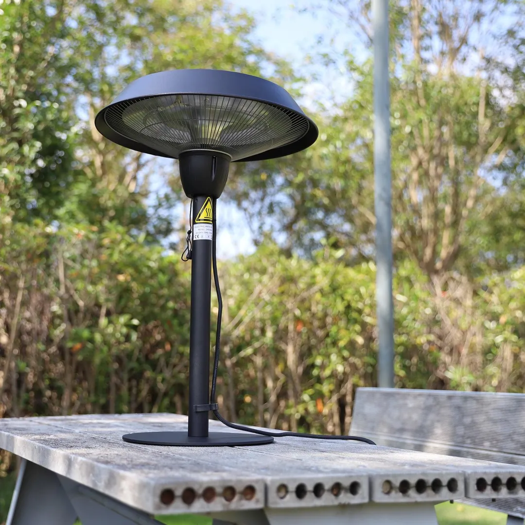 AUTCARIBLE Star Patio Outdoor Freestanding Electric Patio Heater, Tabletop Heater, Infrared Heater, Hammered Bronze Finished, Portable Heater Suitable as a Balcony Heater, 1566-CT, photo 4 of 8