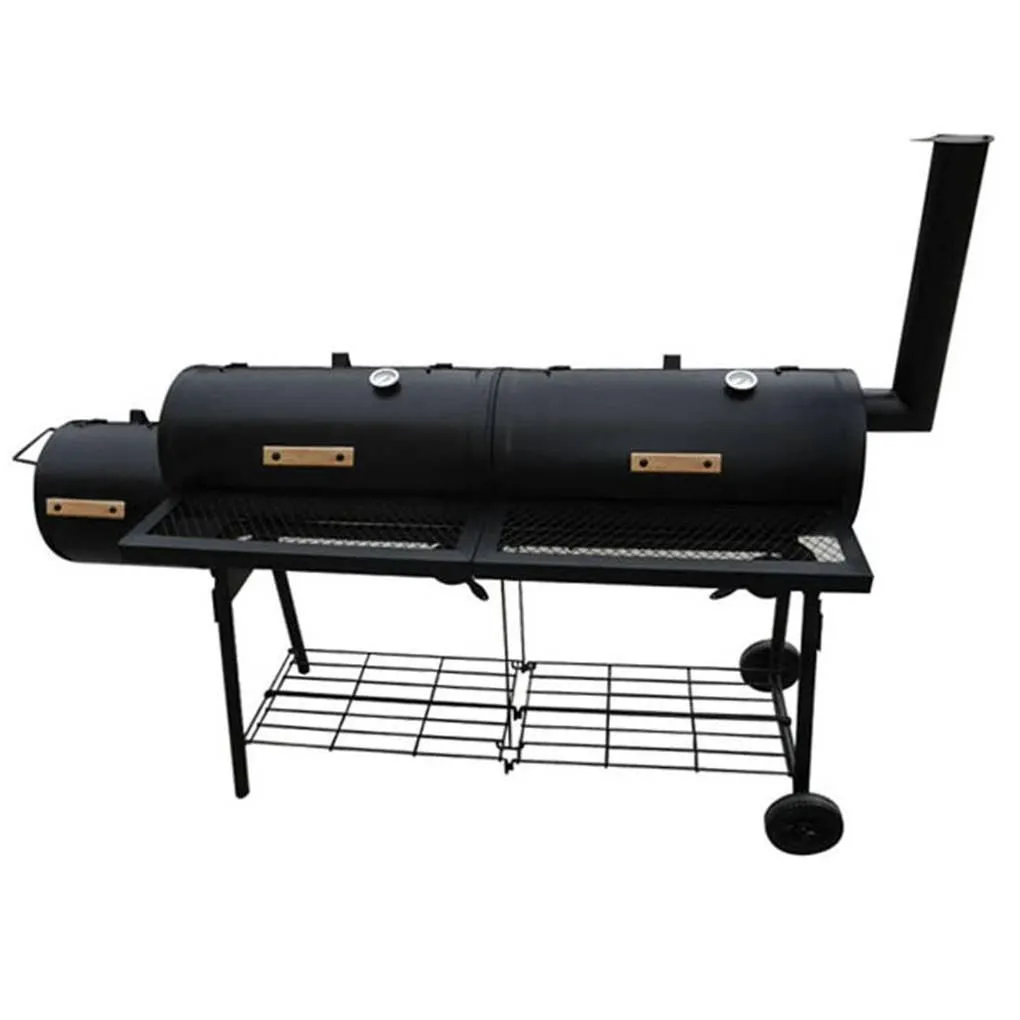 BBQ Courtyard Outdoor Household Grill Smoker Picnic Garden Camping Barbecue Smoked Stove, photo 2 of 5