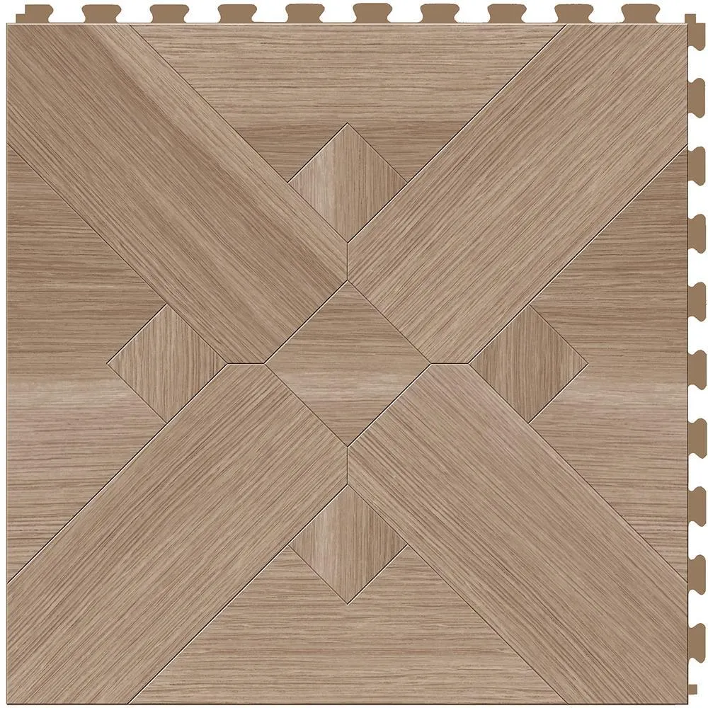 Perfection Floor Tile Bordeaux Wood Collection Bordeaux Driftwood/Satin 20-in x 20-in Water Resistant Interlocking Luxury Flooring (16.7-sq ft), photo 9 of 16