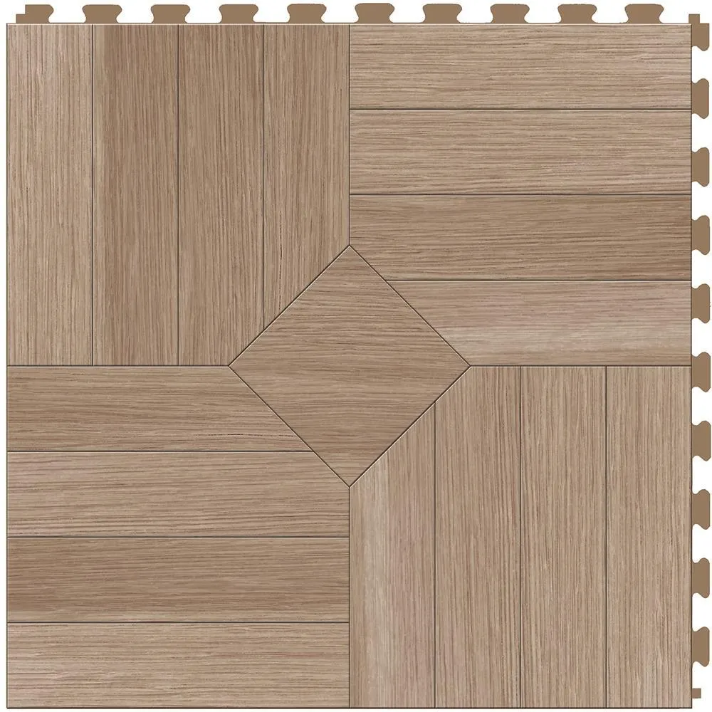 Perfection Floor Tile Bordeaux Wood Collection Bordeaux Driftwood/Satin 20-in x 20-in Water Resistant Interlocking Luxury Flooring (16.7-sq ft), photo 13 of 16