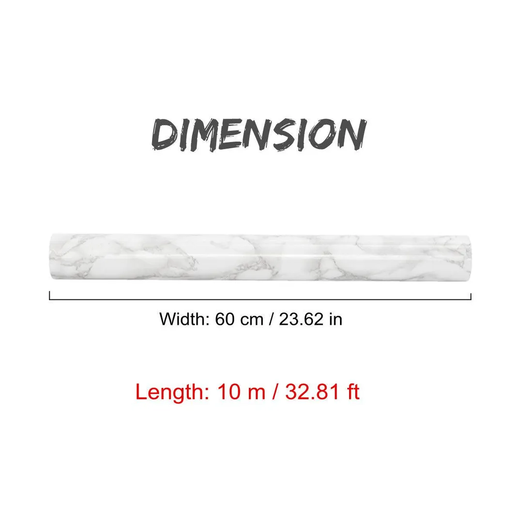 Marble Contact Paper Removable Wallpaper Film Self-Adhesive DIY Granite Sticker Kitchen Peel Stick Backsplash Tile Countertop Furniture Shelf Liner 2ftx32ft, photo 8 of 10