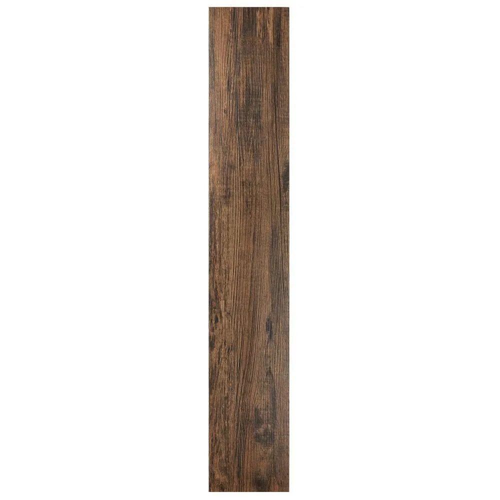 Achim Tivoli II Dark Walnut 6-in Wide x 2-mm Thick Water Resistant Peel and Stick Vinyl Plank Flooring (15-sq ft), photo 4 of 8