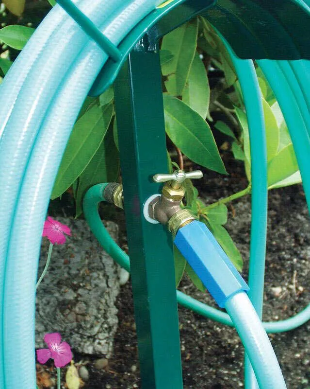 Yard Butler 150 ft. Green Free Standing Hose Hanger with Faucet, photo 3 of 4