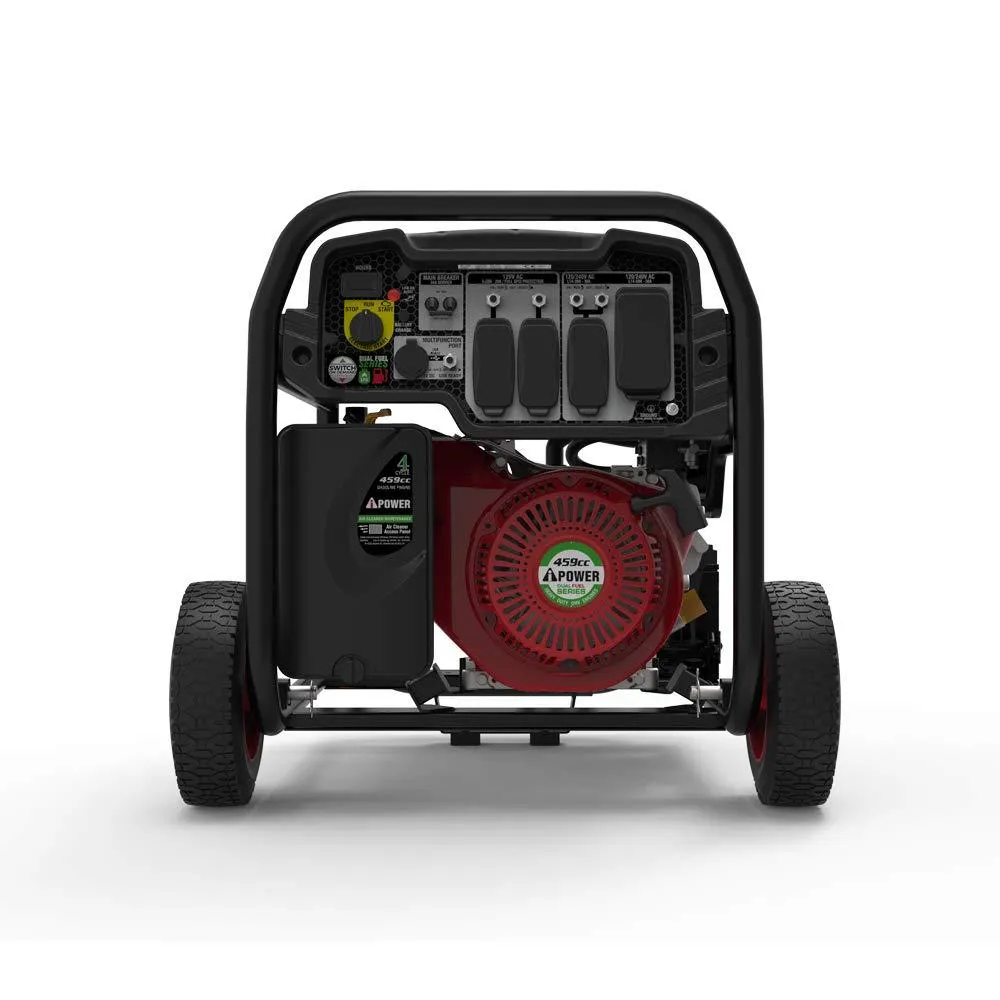 A-iPower SUA12000ED 12000-Watt Hybrid Dual Fuel Portable Generator Propane or Gas EPA/CARB, Black, photo 3 of 6