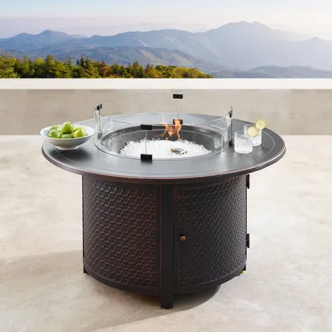 Matera 44 in. Round Propane Fire Pit Table