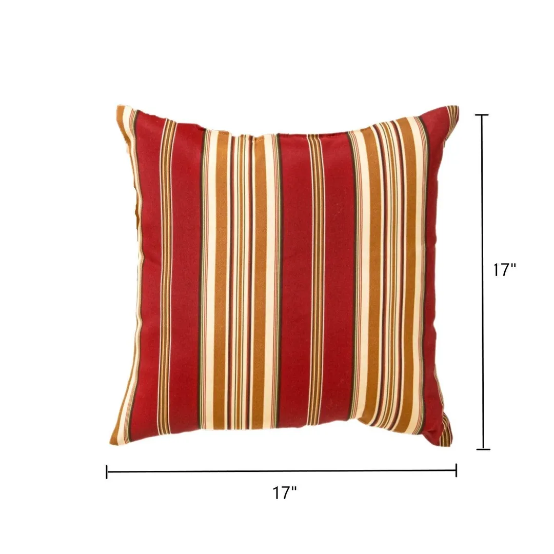 Roma Stripe 17 x 17 in. Outdoor Accent Pillow, Set of 2, photo 4 of 5