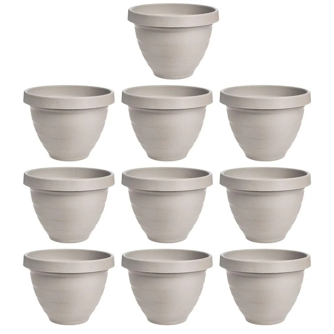 HC Companies (10 Pack) 7.5 Inch Self Watering Planter Indoor Outdoor Planters Plastic Urn Flower Pot, photo 2 of 5