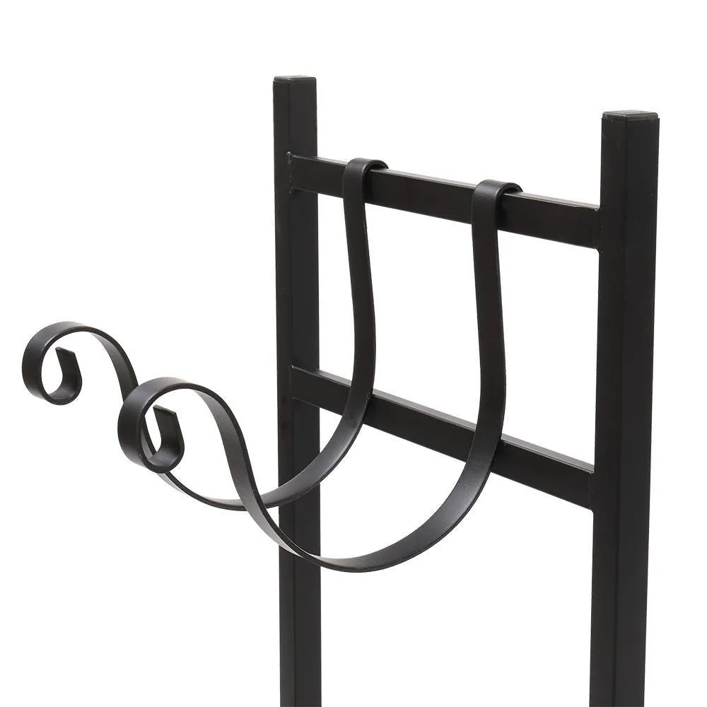 Ktaxon 33" Firewood Log Rack, Wrought Iron Wood Lumber Storage Holder for Fireplace, photo 3 of 8