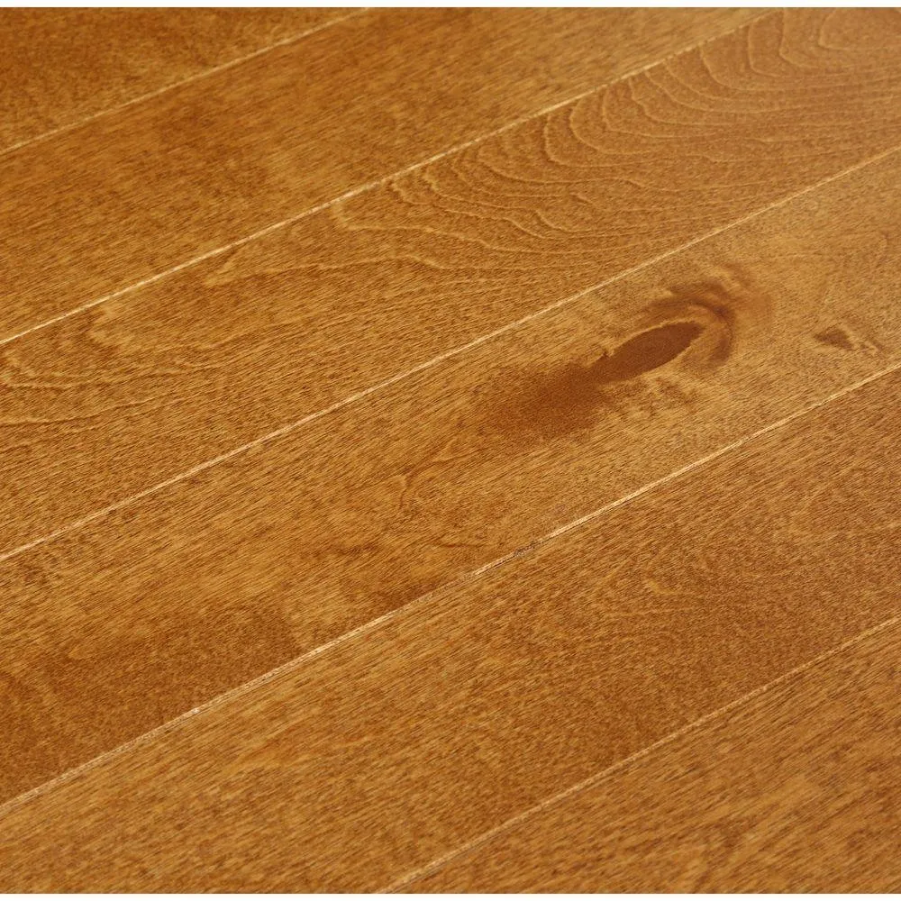 MONO SERRA Canadian Northern Birch Gunstock 3/4 in. T x 2-1/4 in. Wide x Varying Length Solid Hardwood Flooring (20 sq. ft. / case), photo 3 of 11