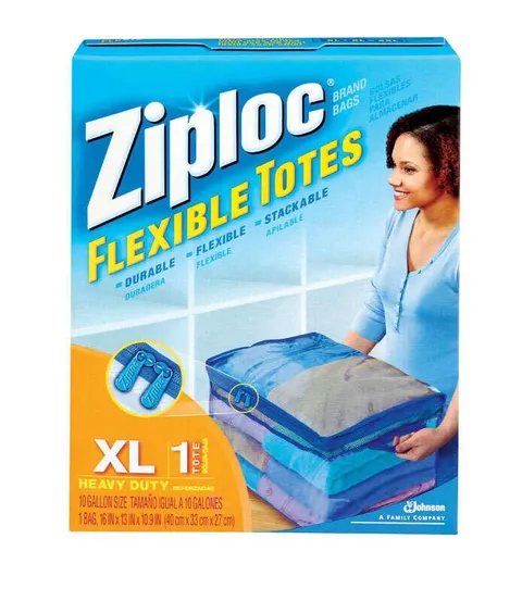 Ziploc Flexible 10.9 in high · 16 in wide · 13 in deep Storage Tote