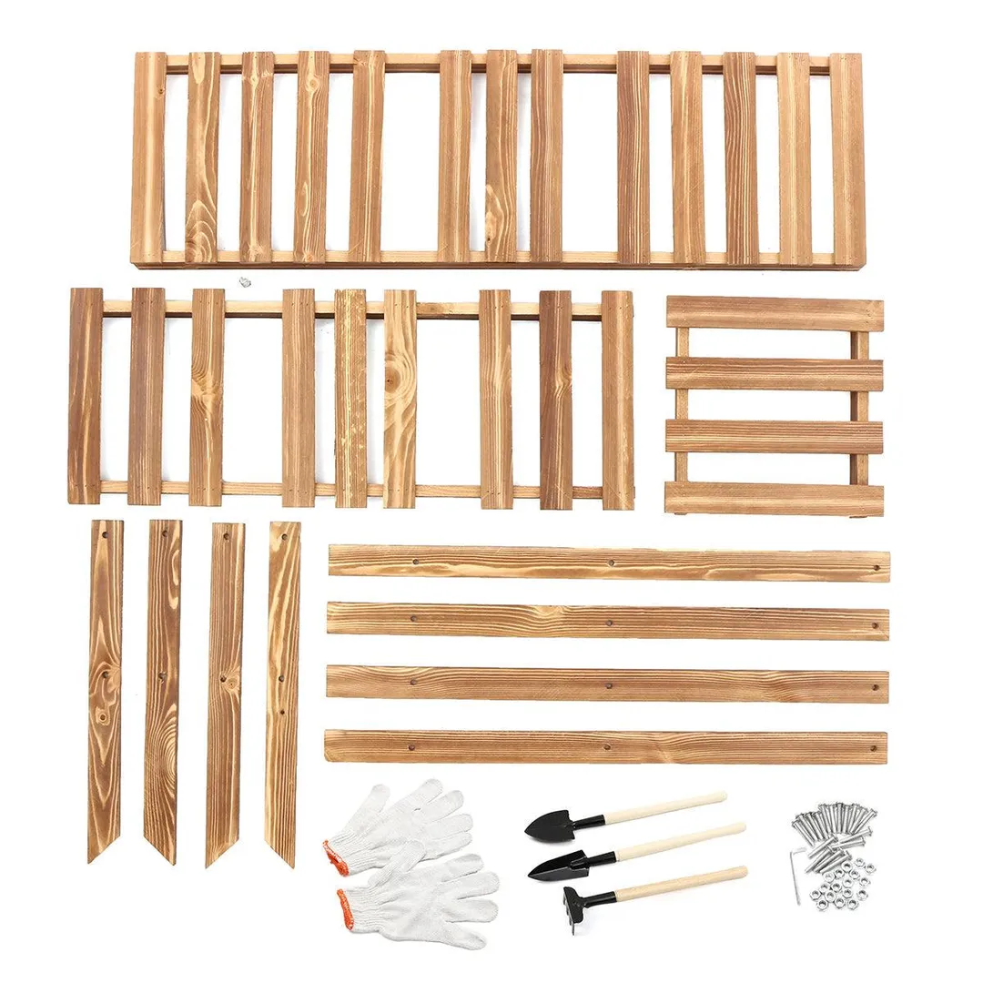 6 Tier  With Wheels Pot Flower Wooden Plant Stand Movable Shelf Wood Planters Shelving Rack Raised Garden Beds for Indoors Outdoor Patio Yard Home Decoration, photo 8 of 10