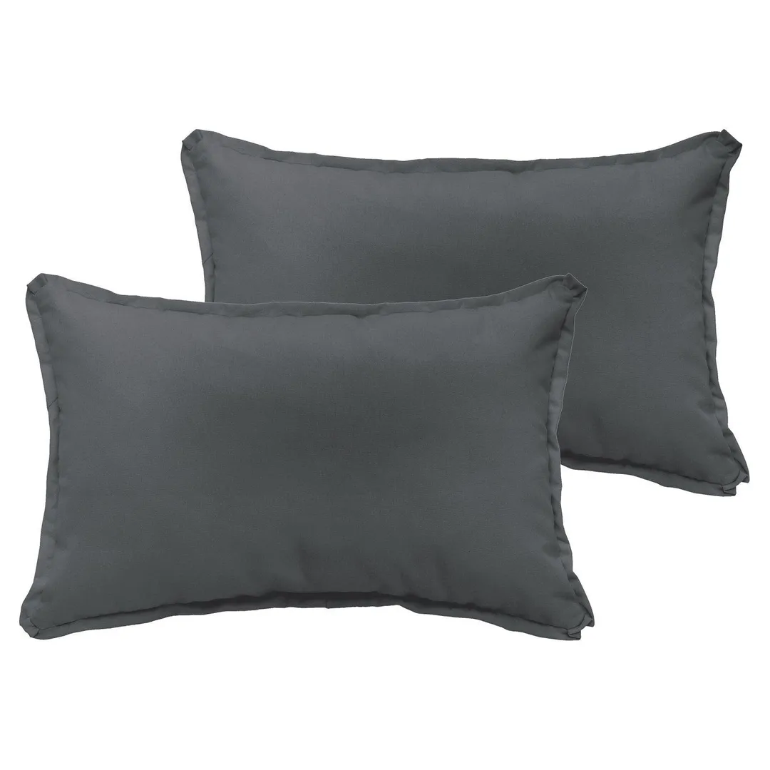 Mozaic Company Sunbrella Outdoor Lumbar Pillow with Flange Edge - Set of 2, photo 8 of 9