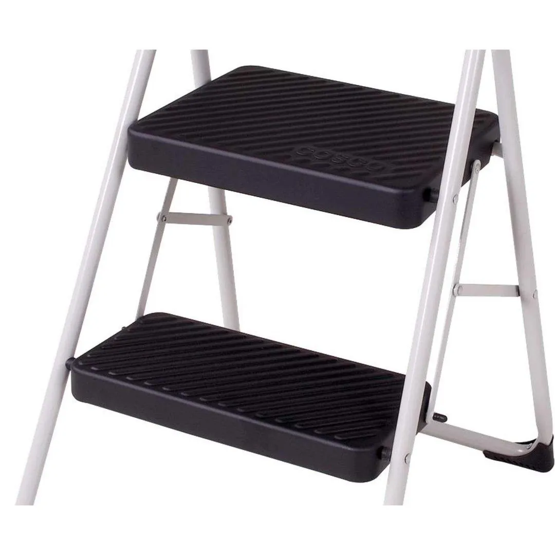 Cosco 28.15 in. H X 17.323 in. W X 17.95 in. D 200 lb. capacity 2 step Steel Folding Step Stool, photo 3 of 6