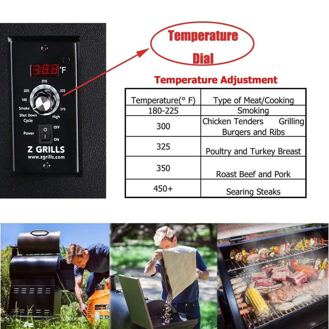 Portable Party Wood Pellet BBQ Grill & Smoker 700 Cooking Area 8-in-1 Grill, photo 9 of 12