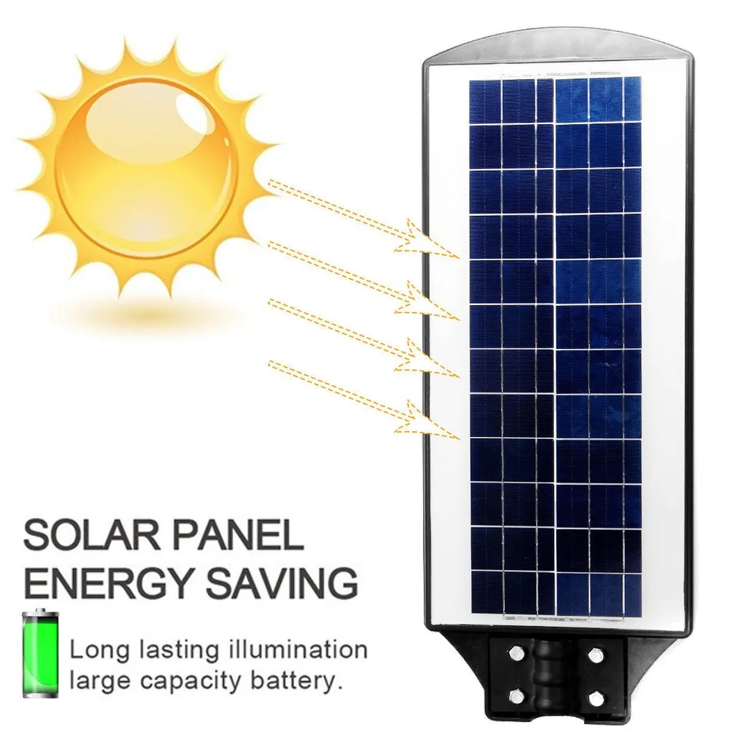 Stoneway 180W Outdoor Solar Street Light, 6000-6500K, Waterproof IPX66 PIR Motion Auto Sensor Light Garden Yard Wall Outdoor Street Light Lamp with Remote Control, photo 6 of 10