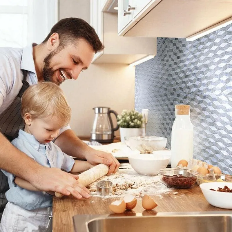 Gonex 40x100/200/300cm Kitchen Oil-proof Waterproof Stickers Aluminum Foil Stove Cabinet Self Adhesive Wall Sticker DIY Wallpaper, photo 11 of 11