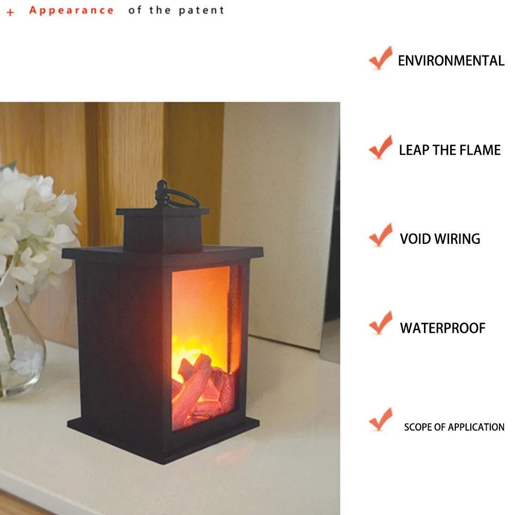 Lacyie LED Fireplace Lantern Light Hand-Held Hanging Lamp for Home Festival Decoration Outdoors Lighting, photo 8 of 9