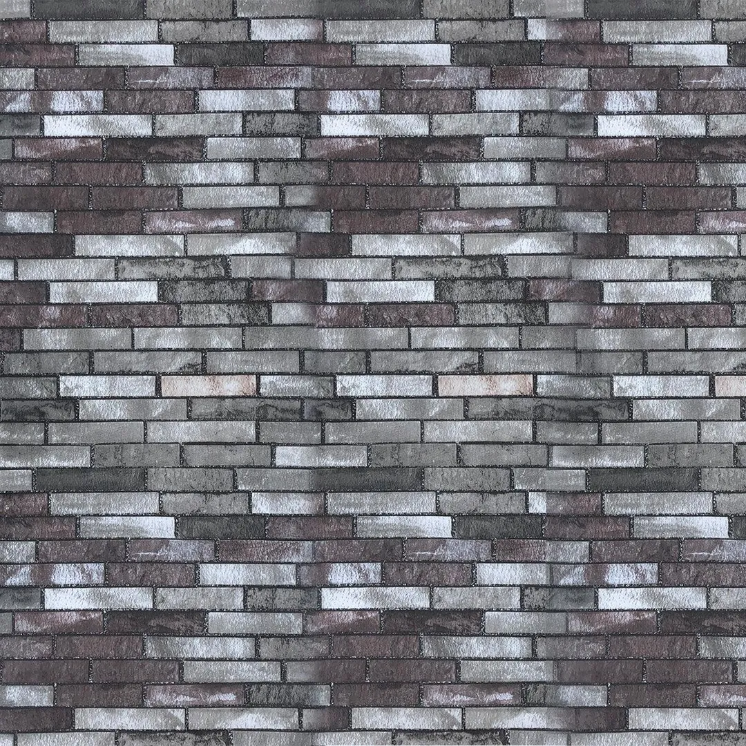 Home Cal Stone Peel and Stick Wallpaper - Roll Waterproof Self-Adhesive Contact Paper Removable Shelf Paper PVC Wall Paper Covering – 1.48ⅹ16.4ft - Grey Brick(Plastic Scraper Included), photo 4 of 6