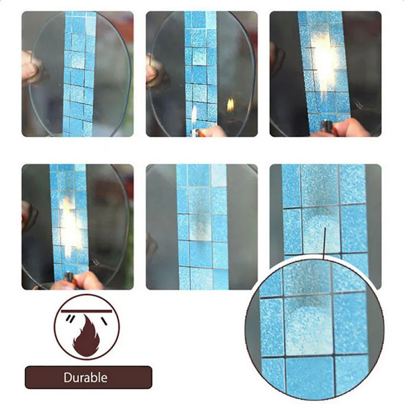 SUPERHOMUSE Waterproof Mosaic Aluminum Foil Self-adhensive Anti Oil Kitchen Wallpaper Heat Resistance Wall Sticker DIY Home Decor 45x200cm, photo 2 of 6