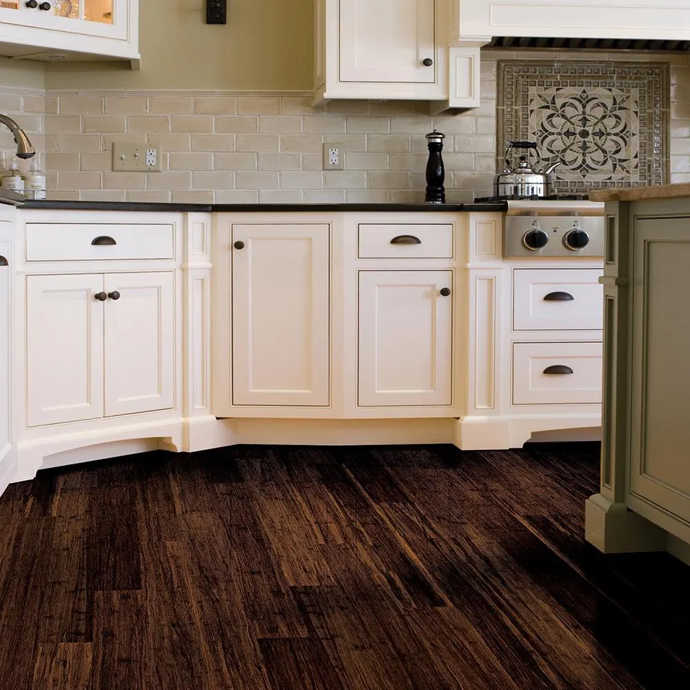 Home Legend Wire Brushed Strand Woven Tobacco 3/8 in. x 3-7/8 in. x 36-1/4 in. Length Solid Bamboo Flooring (23.41 sq. ft. /case), photo 3 of 4
