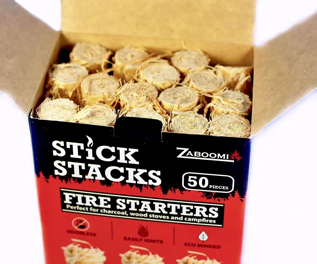 Fire and Charcoal Starters (50 Pieces) Perfect for Barbecue Grills, Big Green Egg, Kamados, Smokers, Wood Stove and Campfire, photo 3 of 3