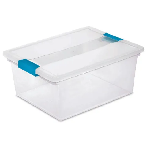 Sterilite 6.25 in high · 11 in wide · 14 in deep Stackable Clip Storage Box