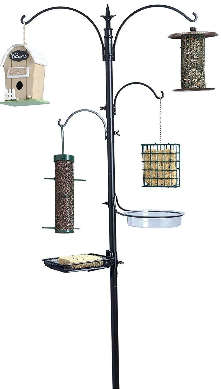 Ashman Premium Bird Feeding Station Kit, 22" Wide x 92" Tall (82" Above Ground Height), A Multi Feeder Hanging Kit and Bird Bath for Attracting Wild Birds, photo 5 of 6