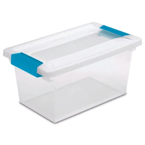 Sterilite 5.375 in high · 6.625 in wide · 11 in deep Stackable Clip Storage Box