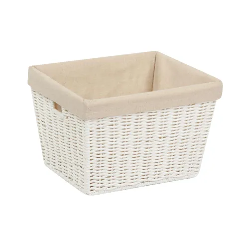 Honey-Can-Do 10 in long · 12 in wide · 8 in high White Rope Basket