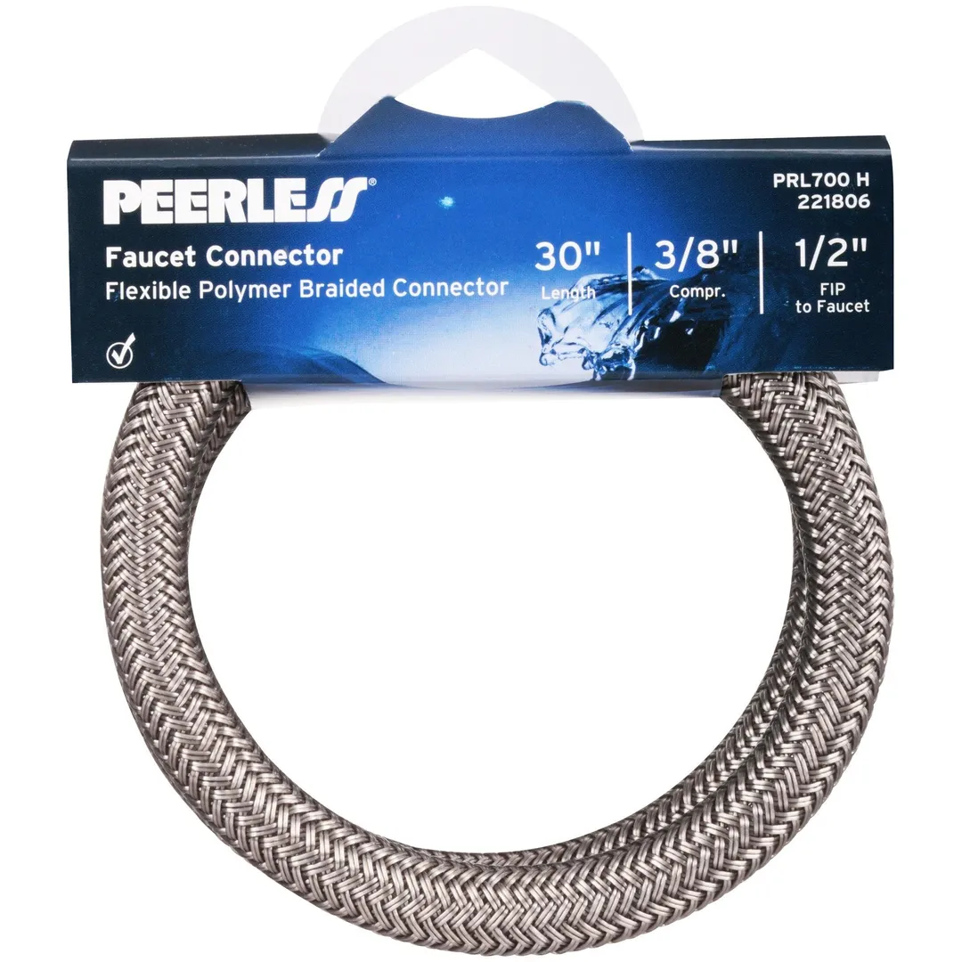 Peerless BrassCraft Speedi Plumb® PLUS 3/8 in. Compression inlet x 1/2 in. Female Iron Pipe outlet flexible braided polymer water connector., photo 3 of 3