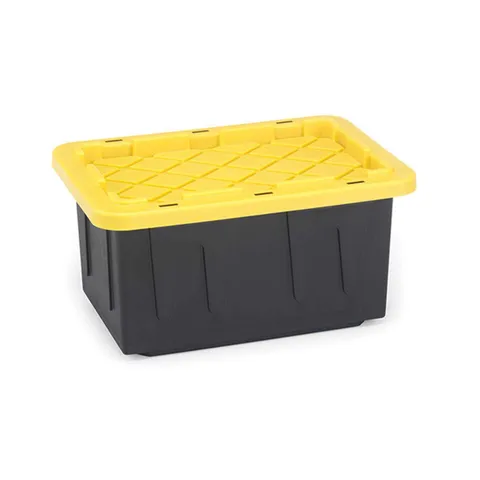 Homz Durabilt 12-1/4 in high · 26 in wide · 17-3/4 in deep Stackable Storage Tote