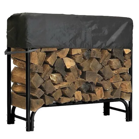 Outdoor Firewood Log Rack Cover - 49 in long · 24 in wide · 20 in high - Short Top Cover - UV Protected