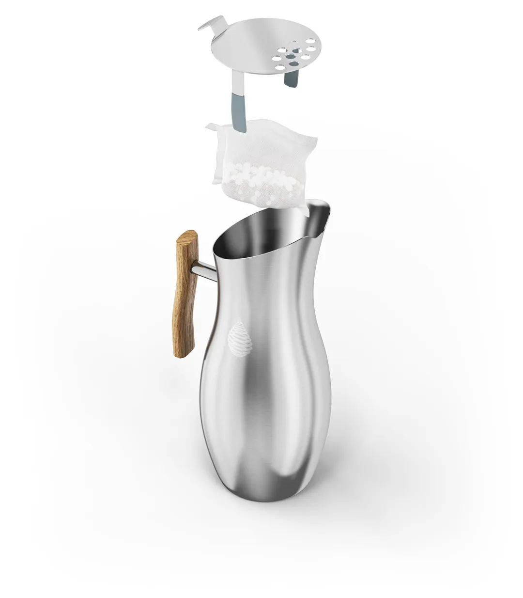 Invigorated Water pH VITALITY Stainless Steel Alkaline Water Pitcher - Alkaline Water Filter Pitcher by Invigorated Water - High pH Ionized Filtered Water Purifier - Long Life Filter, NEW 2019 Model, 64oz (1900ml), photo 3 of 11