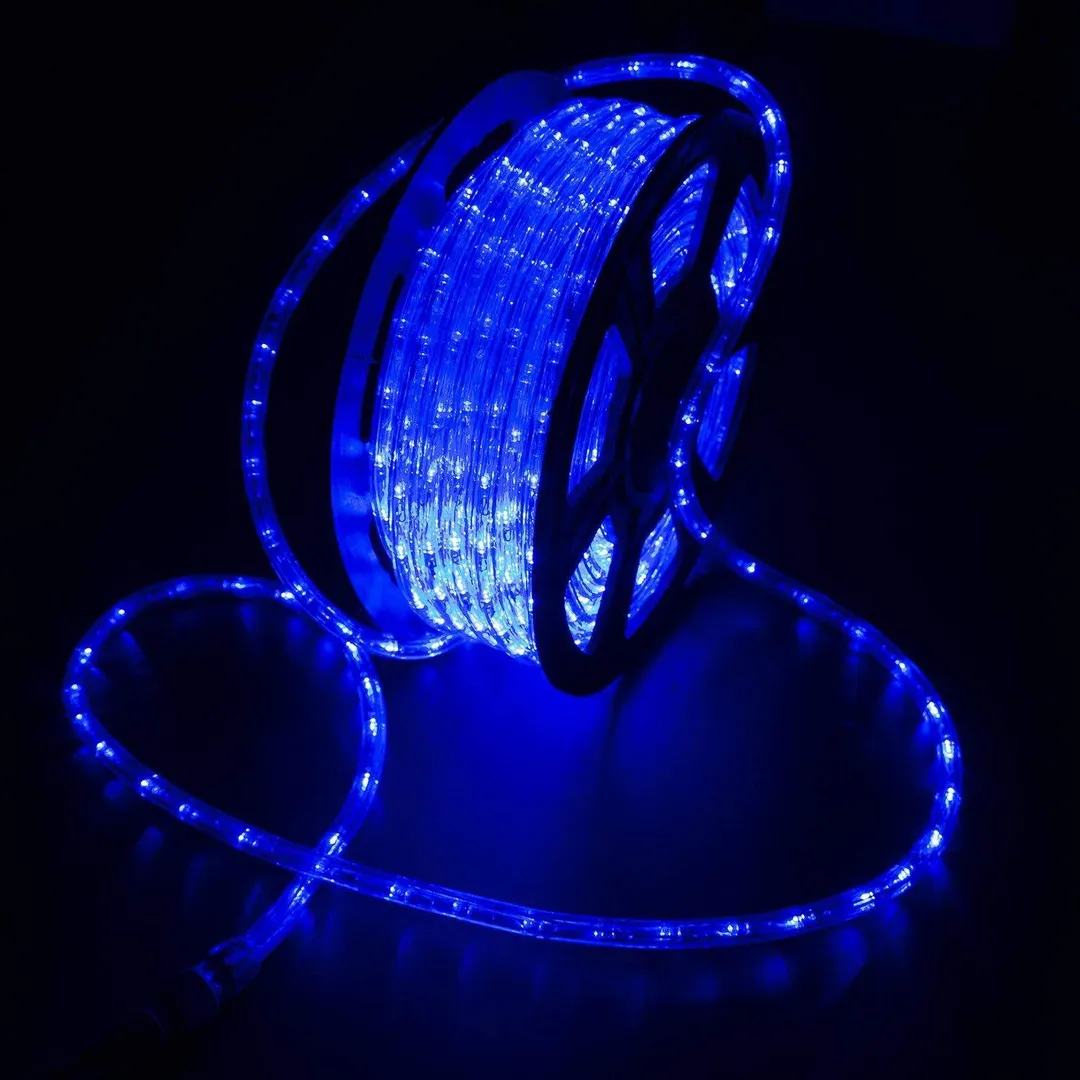 Ainfox 110V 100 Ft. 2 WireLed Rope Lights Strip Waterproof Indoor Outdoor Use for Backyard Party Christmas Thanksgiving Decoration (Blue), photo 3 of 11