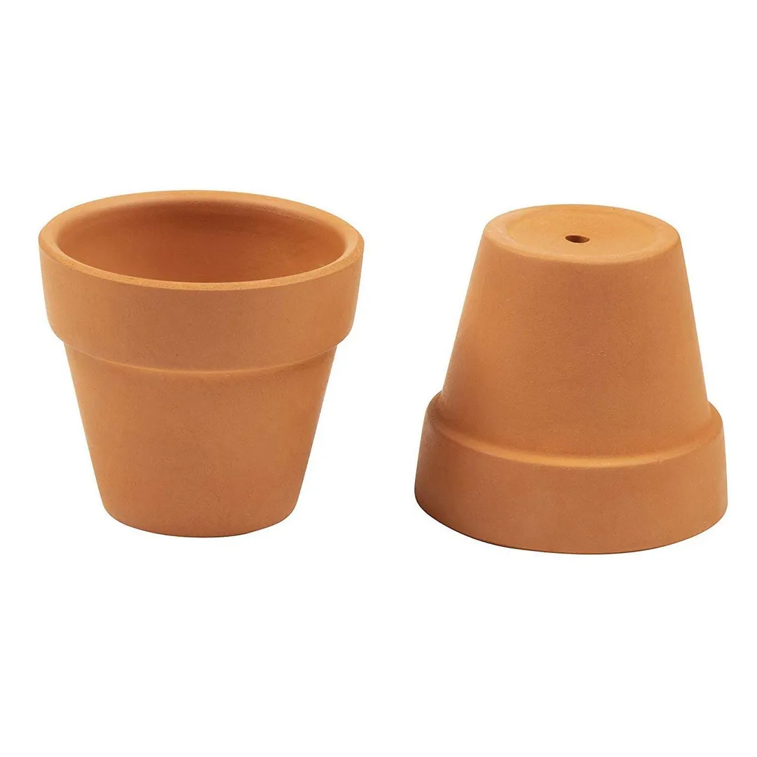 12-Pack Terra Cotta Pots with Saucer, Mini Small Terracotta Flower Clay Pots Planters with Saucer Ceramic Pottery Nursery Indoor Outdoor Gardening for Cacti & Succulent Plants, Brown 2.7 x 2.5 inches, photo 5 of 7