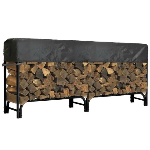 Outdoor Firewood Log Rack Cover - 97 in long · 24 in wide · 20 in high - Short Top Cover - Sunray Protected