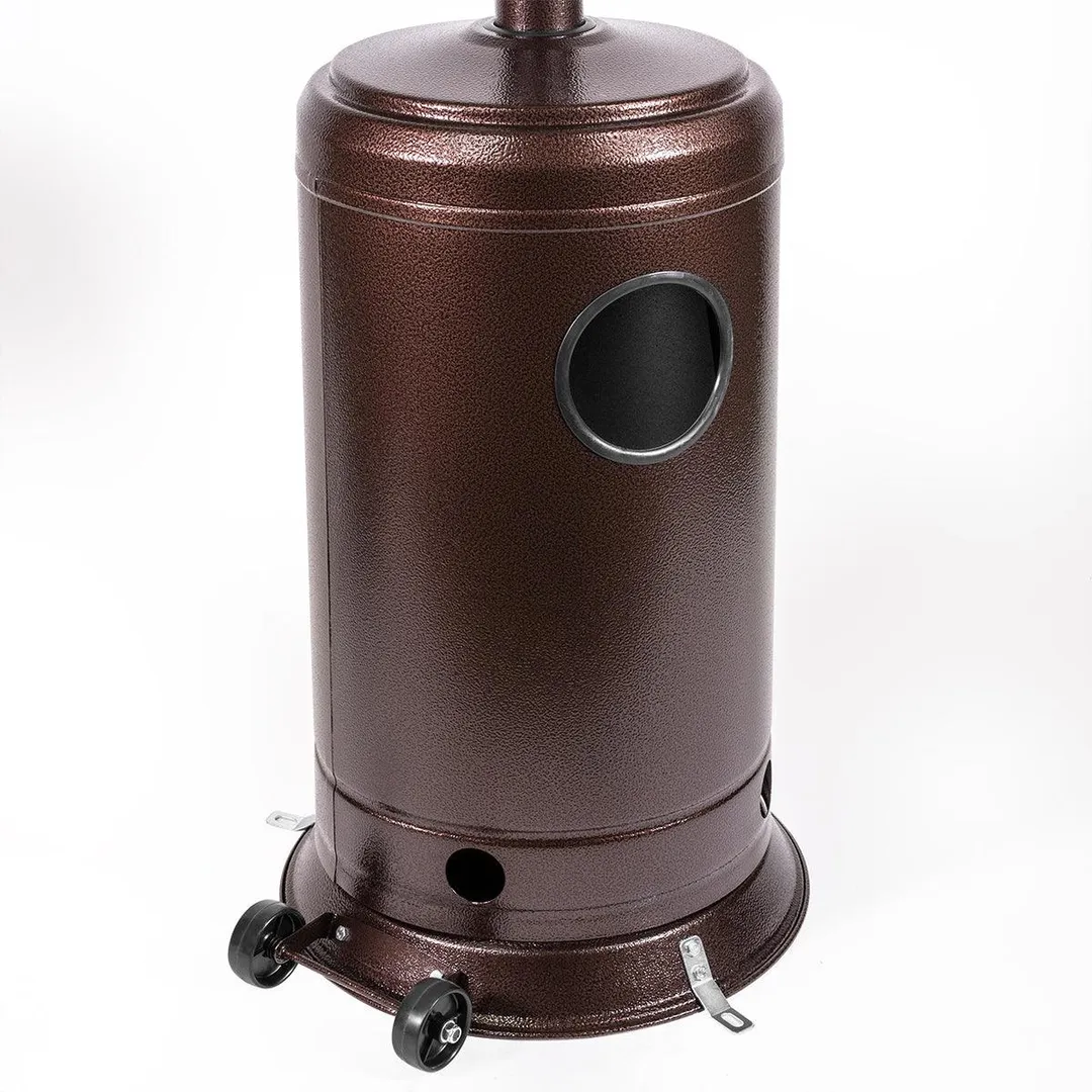 XtremepowerUS Garden Outdoor Patio Heater Propane Standing 48,000 BTU Propane Gas Auto Tilt CSA, Hammered Bronze, photo 3 of 7