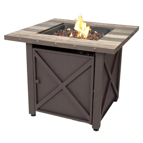 Endless Summer 30-in W 50000-BTU Brown Tabletop Steel Propane Gas Fire Table