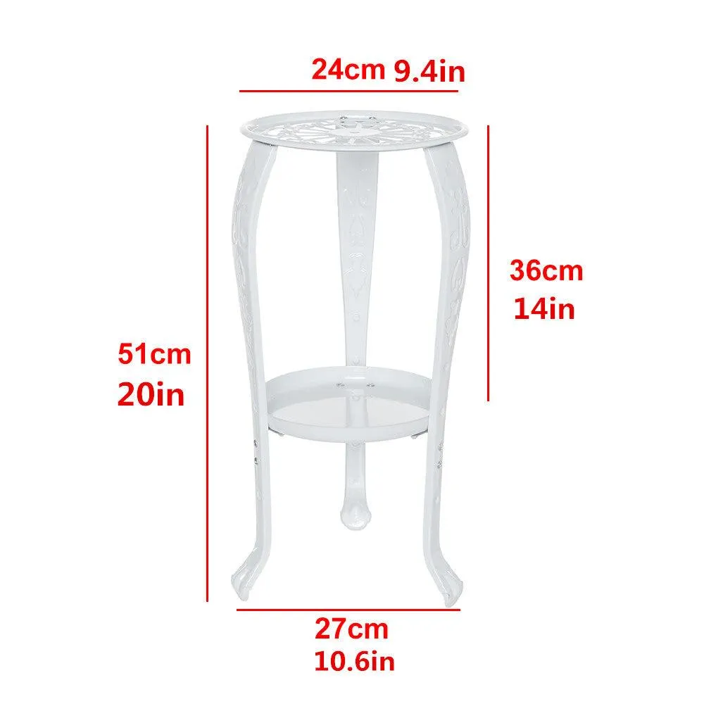 2-Tier Indoor/Outdoor Metal Flower Stand Shelf Holder Decorative Plant Stand Rack Pot Display Design Garden, photo 2 of 9