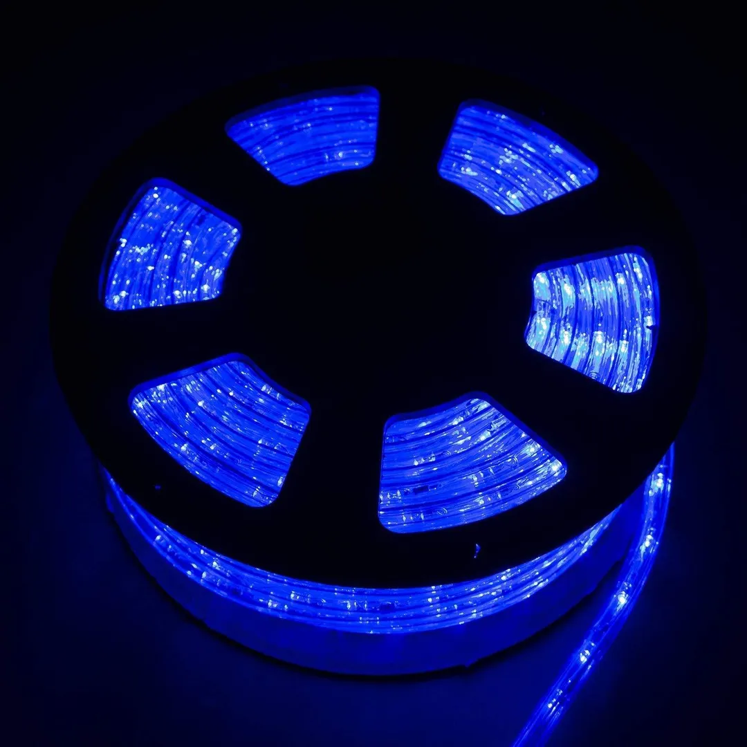 Ainfox 110V 100 Ft. 2 WireLed Rope Lights Strip Waterproof Indoor Outdoor Use for Backyard Party Christmas Thanksgiving Decoration (Blue), photo 11 of 11
